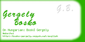 gergely bosko business card